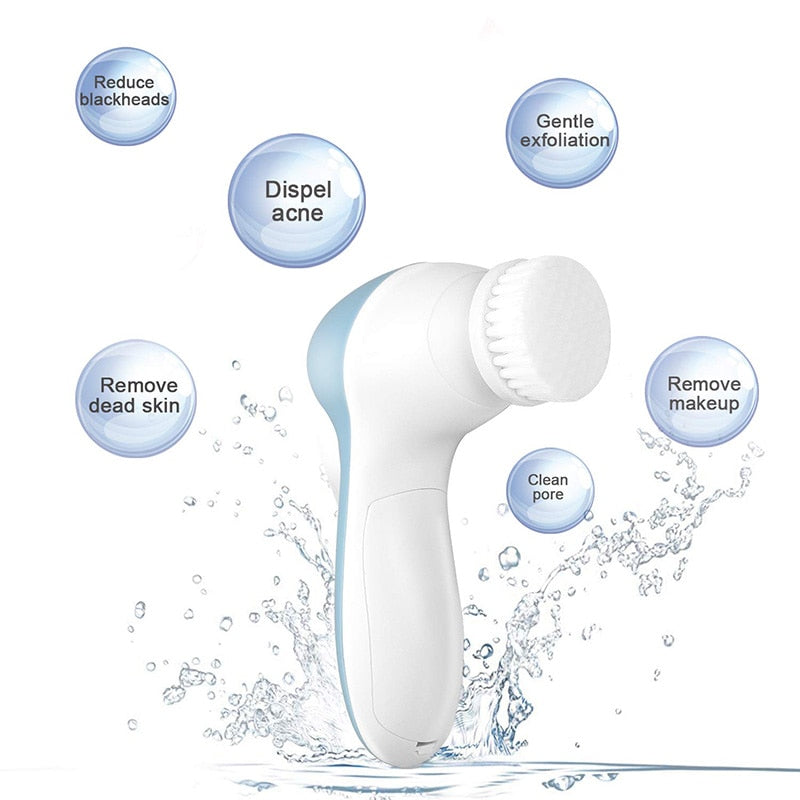 5 in 1 Face Cleansing Brush - Glow Dusk