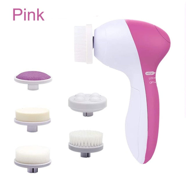 5 in 1 Face Cleansing Brush - Glow Dusk