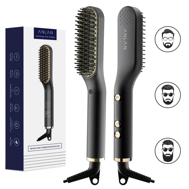 Beard Hair Straightening Brush - Glow Dusk