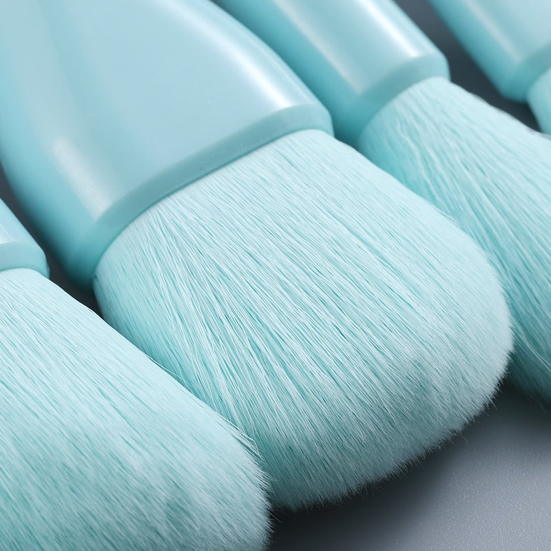 Natural Hair Colorful Makeup Brushes - Glow Dusk