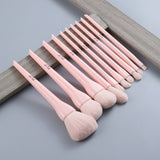 Natural Hair Colorful Makeup Brushes - Glow Dusk