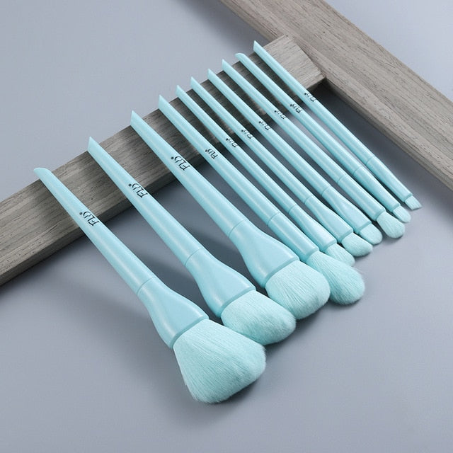 Natural Hair Colorful Makeup Brushes - Glow Dusk