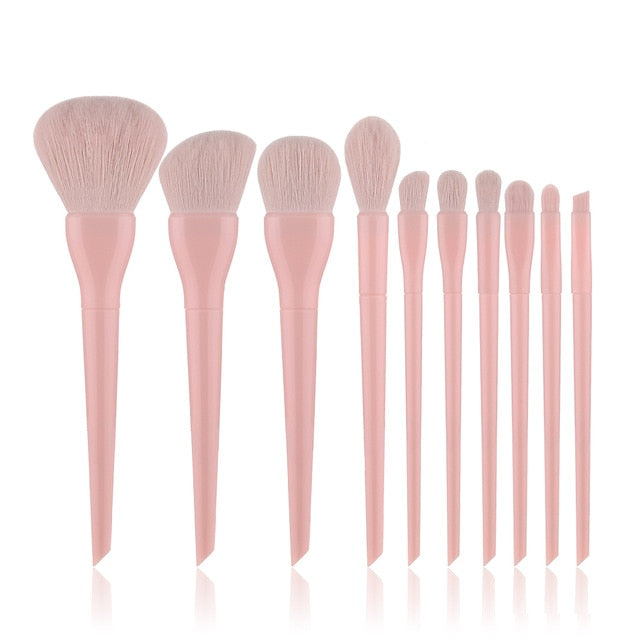 Natural Hair Colorful Makeup Brushes - Glow Dusk