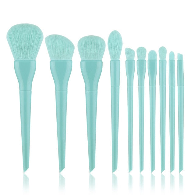 Natural Hair Colorful Makeup Brushes - Glow Dusk