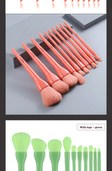 Natural Hair Colorful Makeup Brushes - Glow Dusk