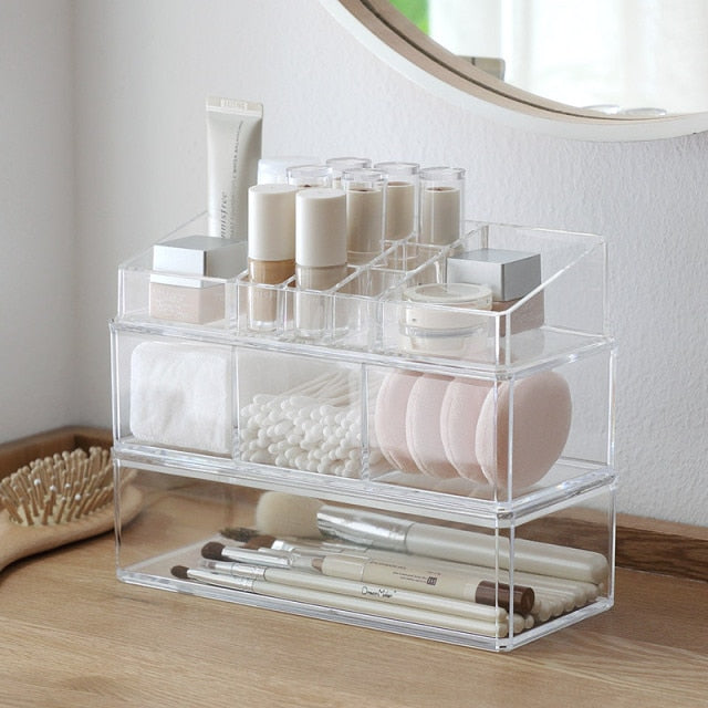Portable Transparent Makeup Organizer - Glow Dusk