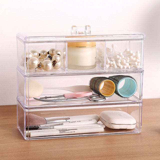 Portable Transparent Makeup Organizer - Glow Dusk