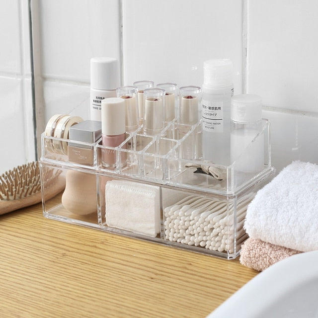 Portable Transparent Makeup Organizer - Glow Dusk